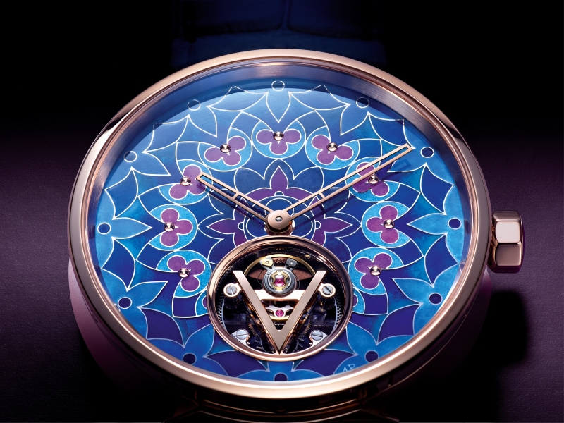 LV's Tambour Moon Flying Tourbillon Kaleidoscope is an ode to the house's  Monogram Flower introduced in 1896