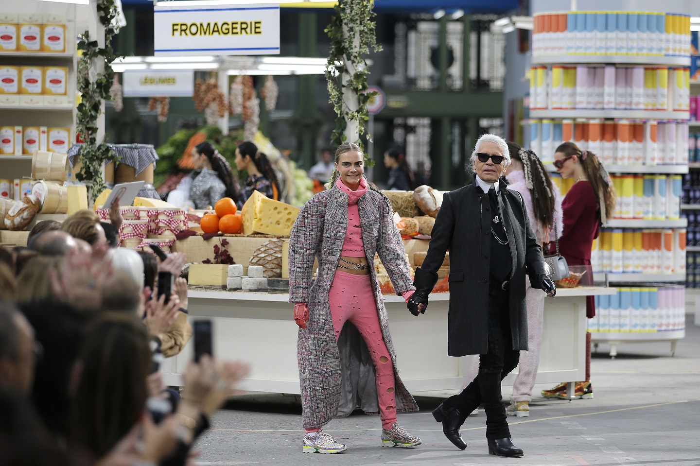 Chanel makes supermarket chic as Cara Delevingne and Kendall Jenner take to  catwalk