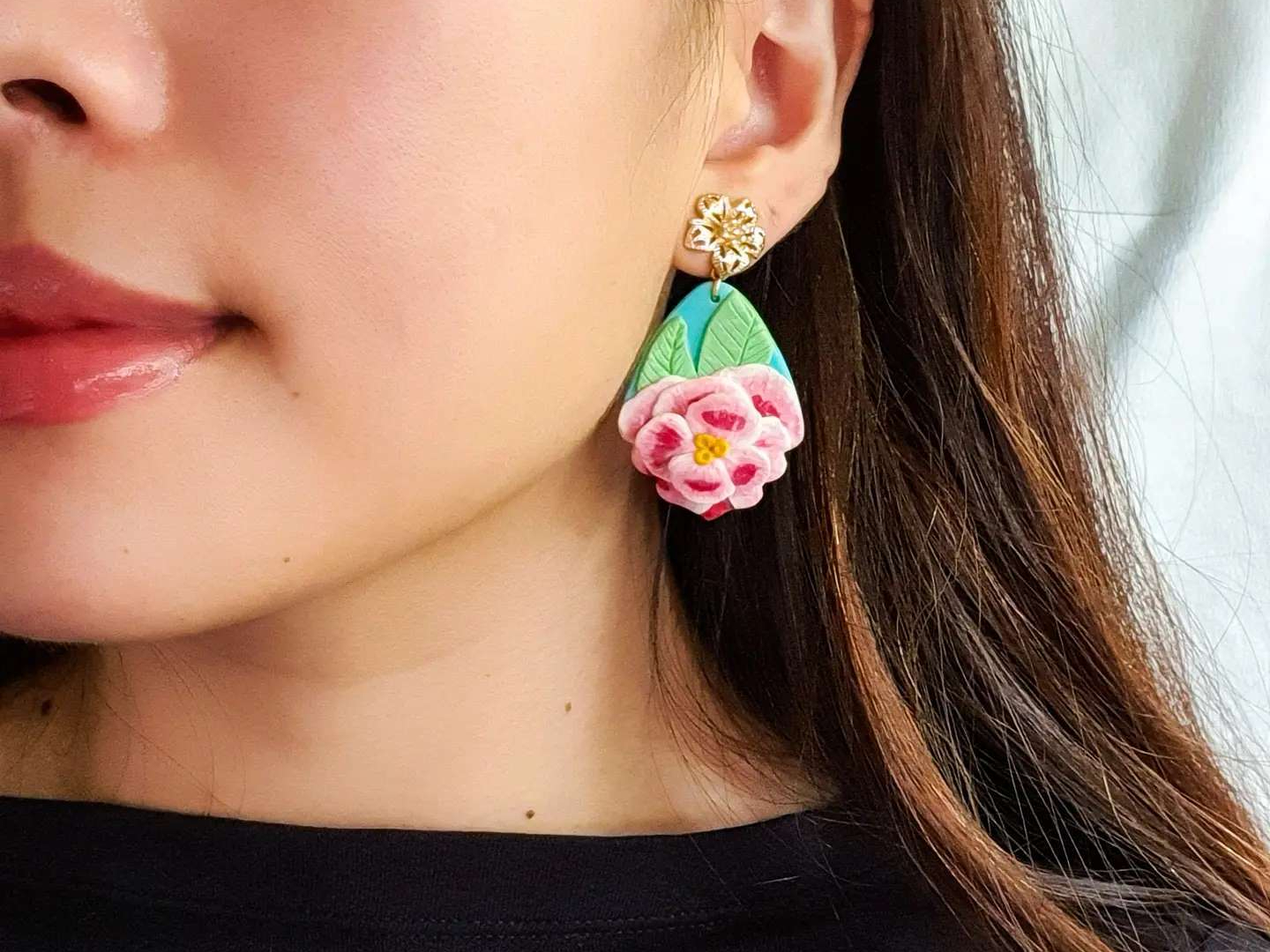 Tangan Jewellery's dainty polymer clay earrings are inspired by geometric  shapes and nature